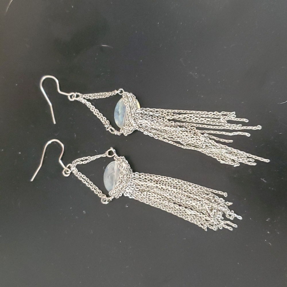 Silver Chain Dangle Earring